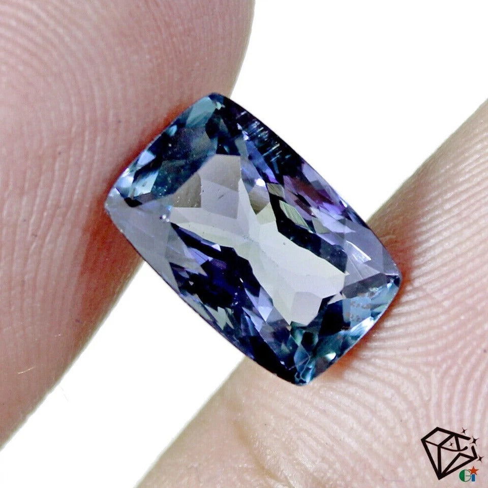 Tanzanite Loose Gemstone, Cushion, Blue — 11.5X7.2X5.5 mm, 3.90 Ct, Tanzania