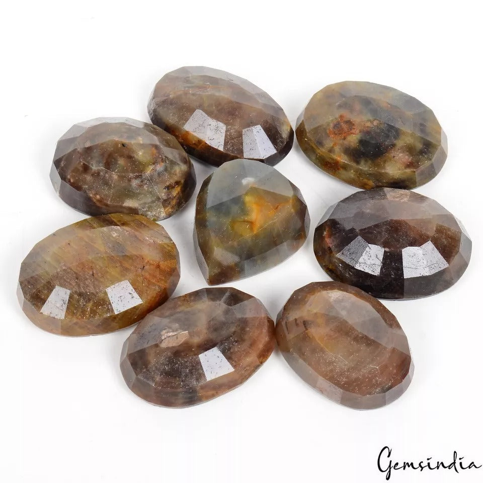 Certified 1200 Cts/8 Pcs Natural Untreated Bi Color Sapphire Mix Cut Loose Gems
