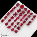 340 Cts/36 Pcs Natural Pigeon Blood Red Ruby Mix Cut Loose Gems Lot For Jewelry