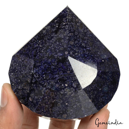 African Blue Sapphire Loose Gemstone, Color Enhanced — 81 x 76 x 40 mm, 2180 Ct, Africa
