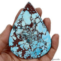430 Ct Spiderweb Design Turquoise Blue Pear Shape Loose Huge Size Gemstone ~95mm