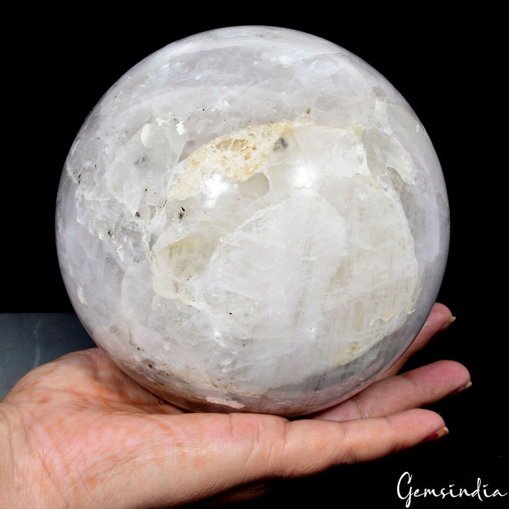 3.3 Kilo Natural Untreated Quartz Huge Gem Sphere Crystal Healing Minerals 5.25"