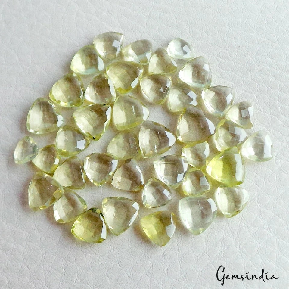 Lemon Quartz Lot, Loose Gemstone, Untreated — 39 Pieces, 7mm to 9mm, 55.30 Ct, Brazil