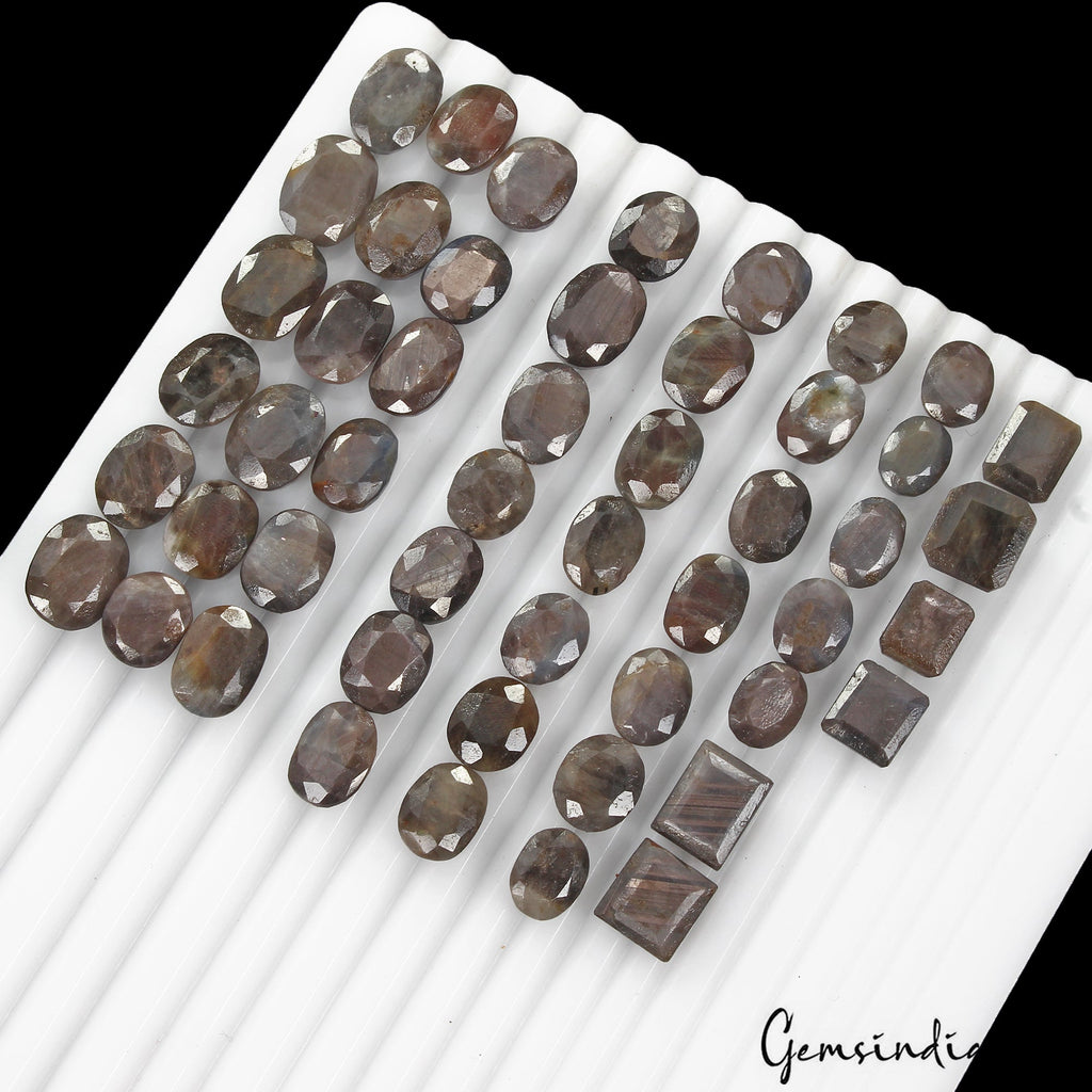 320 Ct/50 Pcs Natural Untreated Brown Sapphire Mix Cut Loose Gem Lot For Jewelry