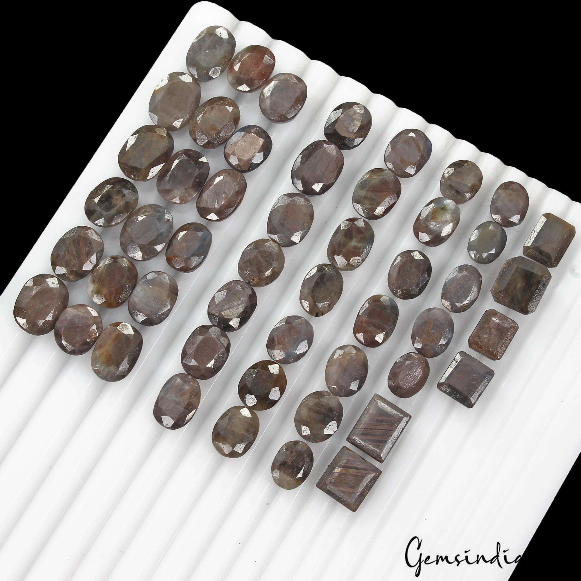 320 Ct/50 Pcs Natural Untreated Brown Sapphire Mix Cut Loose Gem Lot For Jewelry