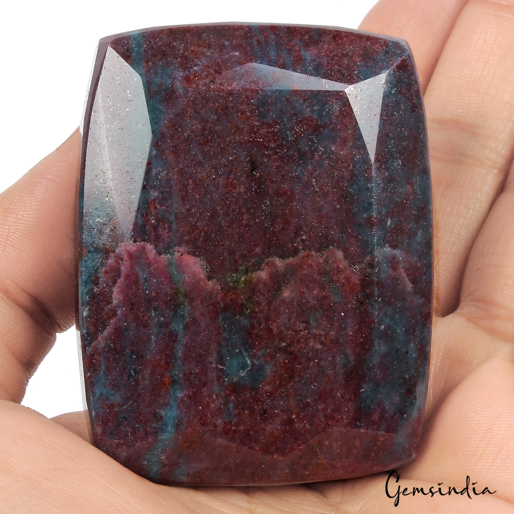 1050 Ct Natural Untreated Red Blue Green Ruby Kyanite Cushion Cut Loose Gemstone
