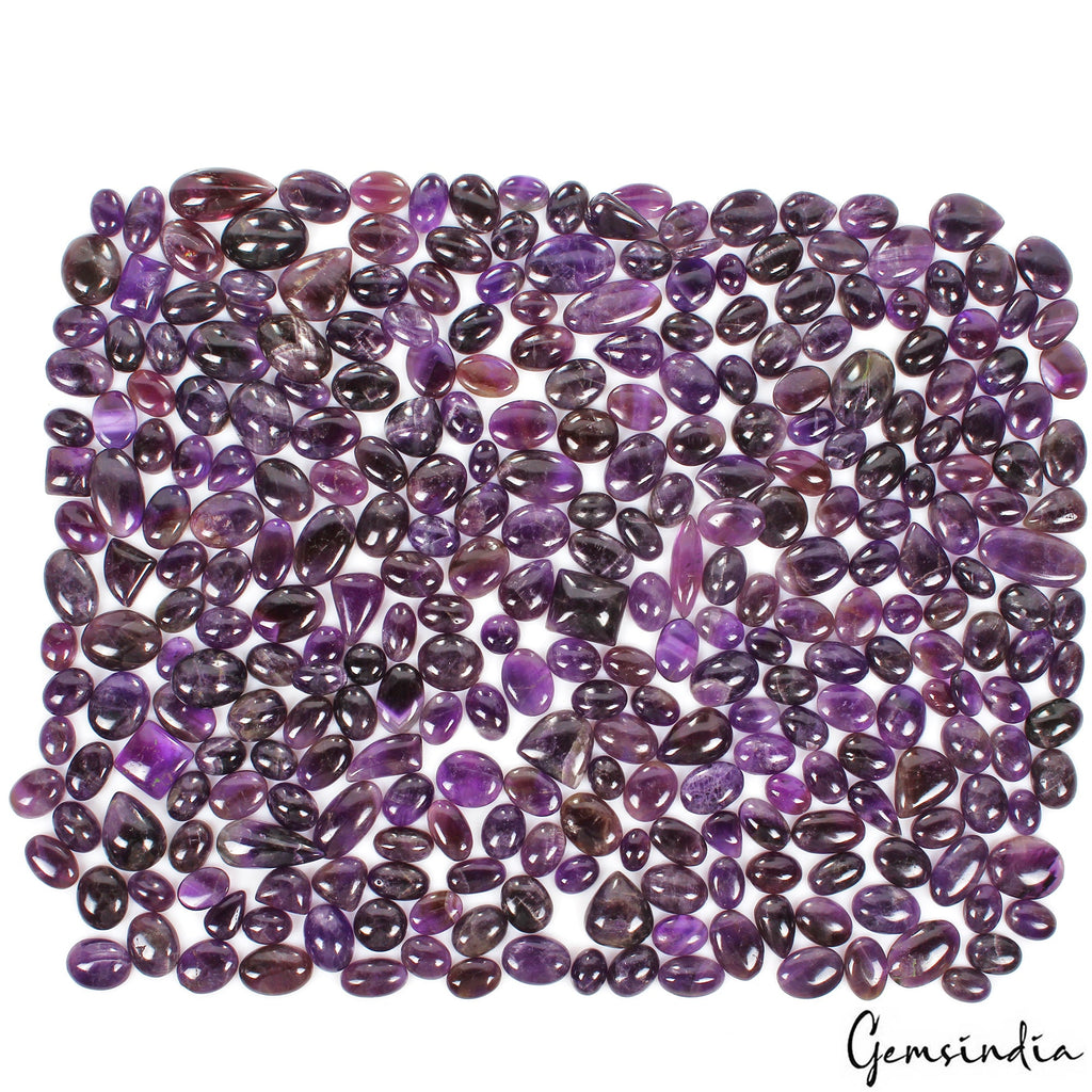 1 Kilo-Natural Untreated Purple Amethyst Mix Cab Loose Wholesale Gemstones Lot