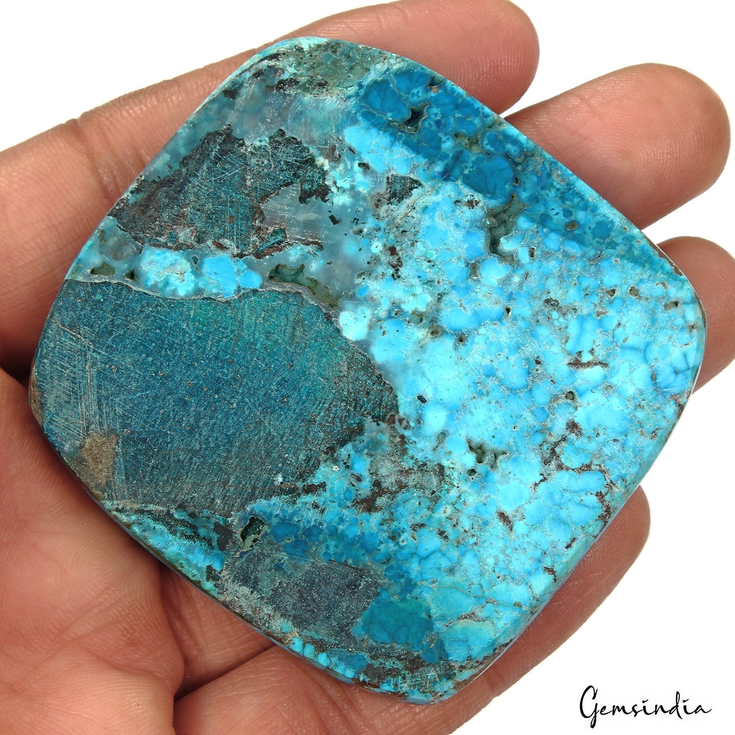 400 Ct Blue Spiderweb Turquoise Cushion Cab Arizona Museum Huge Size Loose Gems