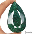 1430 Ct Natural Green Zambian Emerald Pear Faceted Earth Mined Loose Gemstone