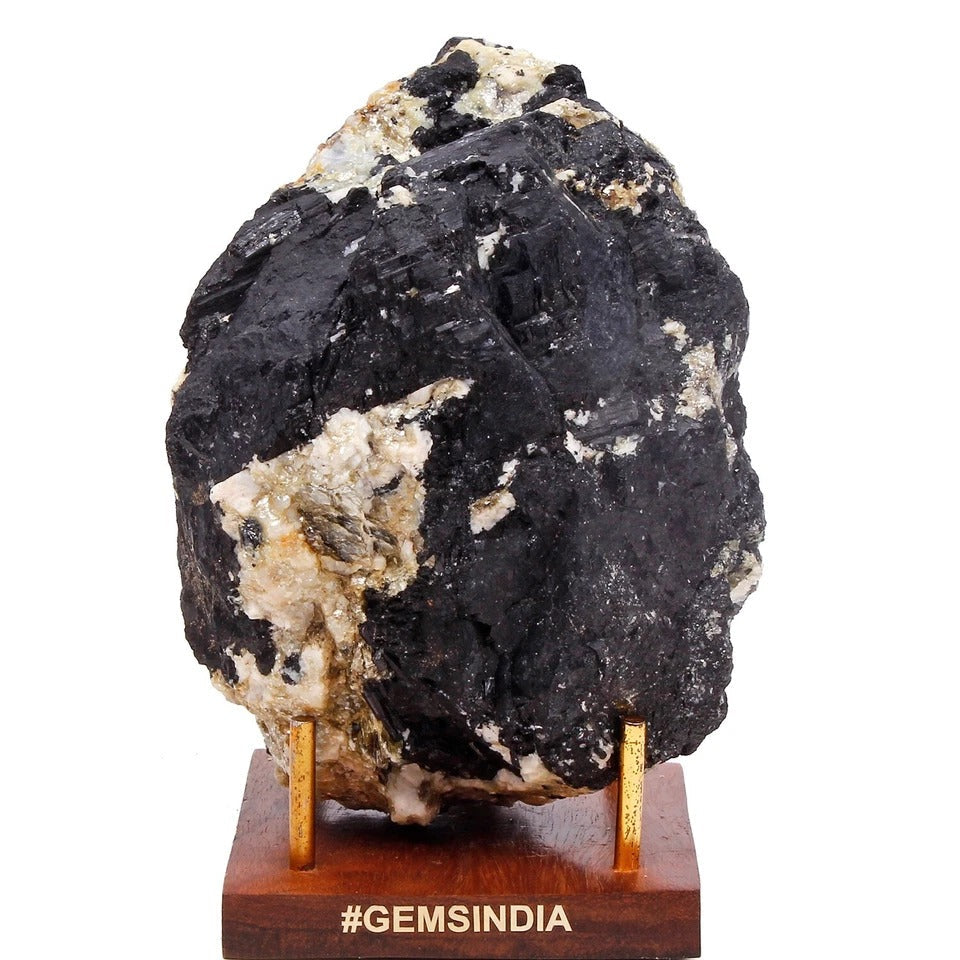 Massive Black Tourmaline w/Feldspar Erongo Mountain Namibia Specimen Rough 1.3Kg
