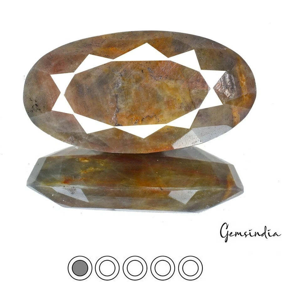 500 Ct Natural Brown Blue Red Sapphire Oval Faceted Earth Mined Certified Gems