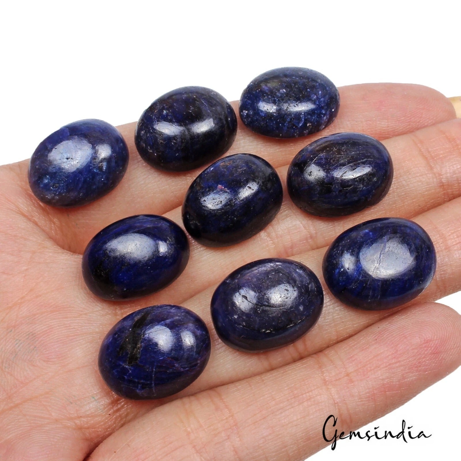 Natural Blue Sapphire Oval Cab Loose Gemstone Lot For Making Jewelry 168.80 Cts