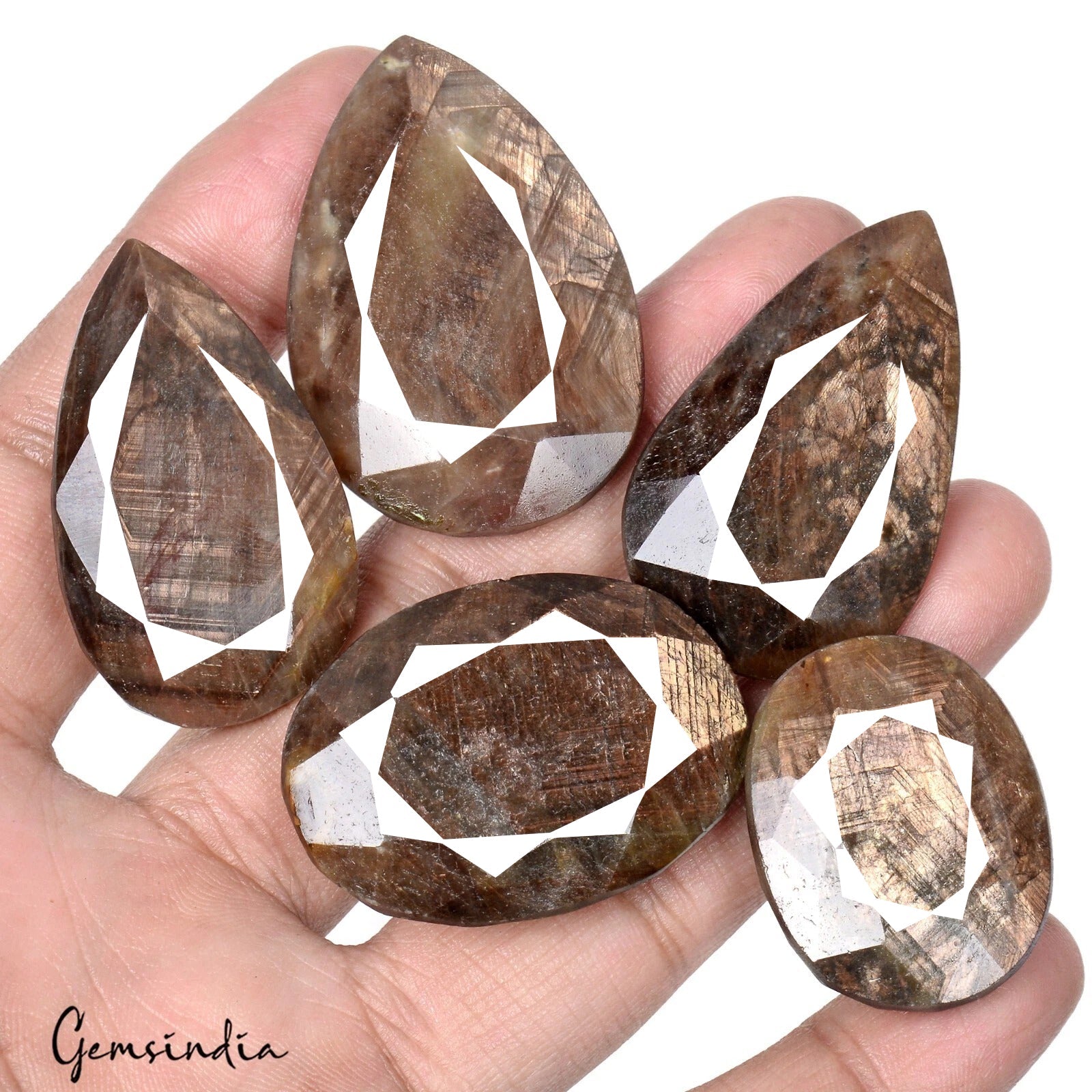 Natural Untreated 740 Ct Sapphire Mix Faceted Earth Mined Loose Gems Lot 5 Pcs