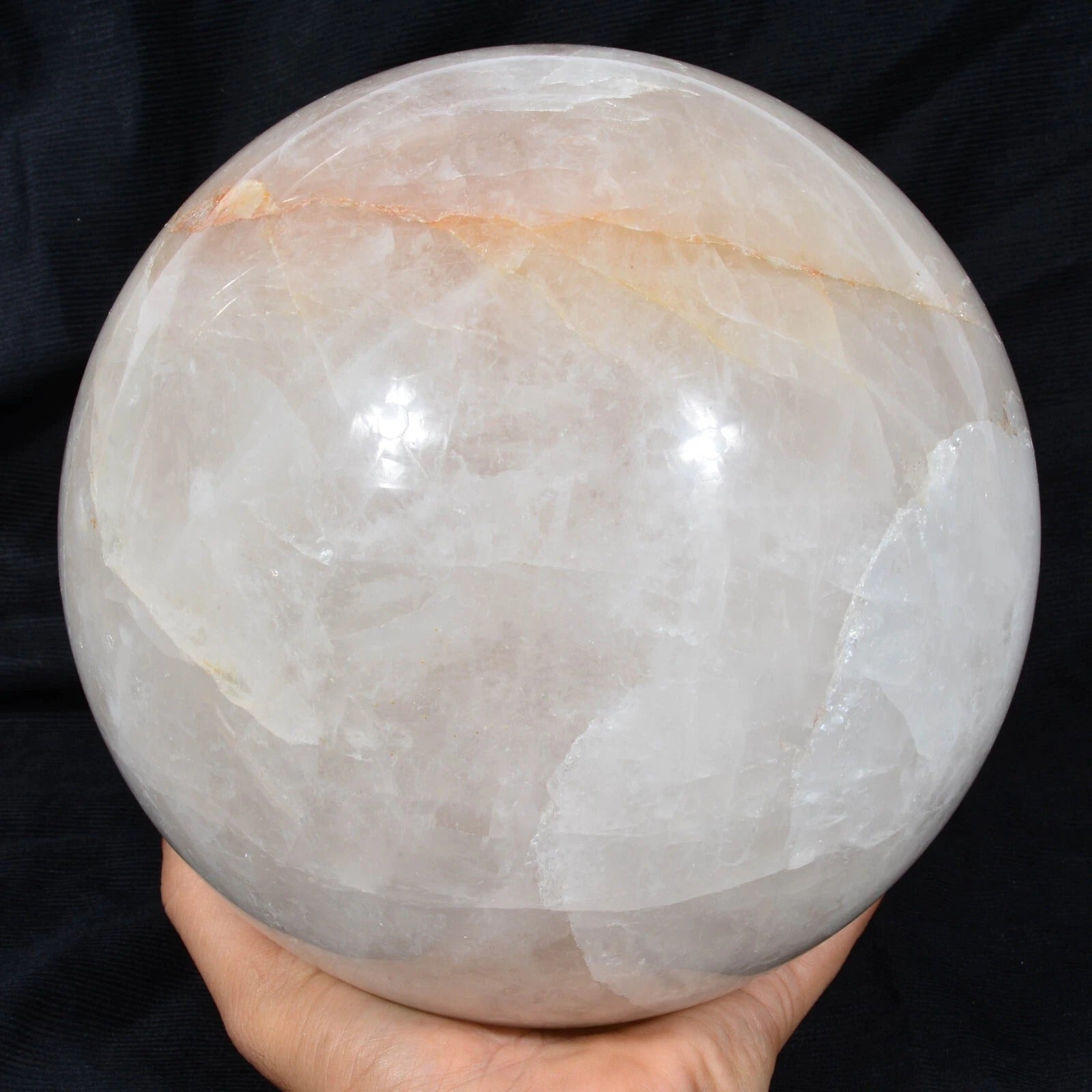 12Kilo Natural Gemstone Healing Enhance Fire Quartz Sphere Meditation Home Decor