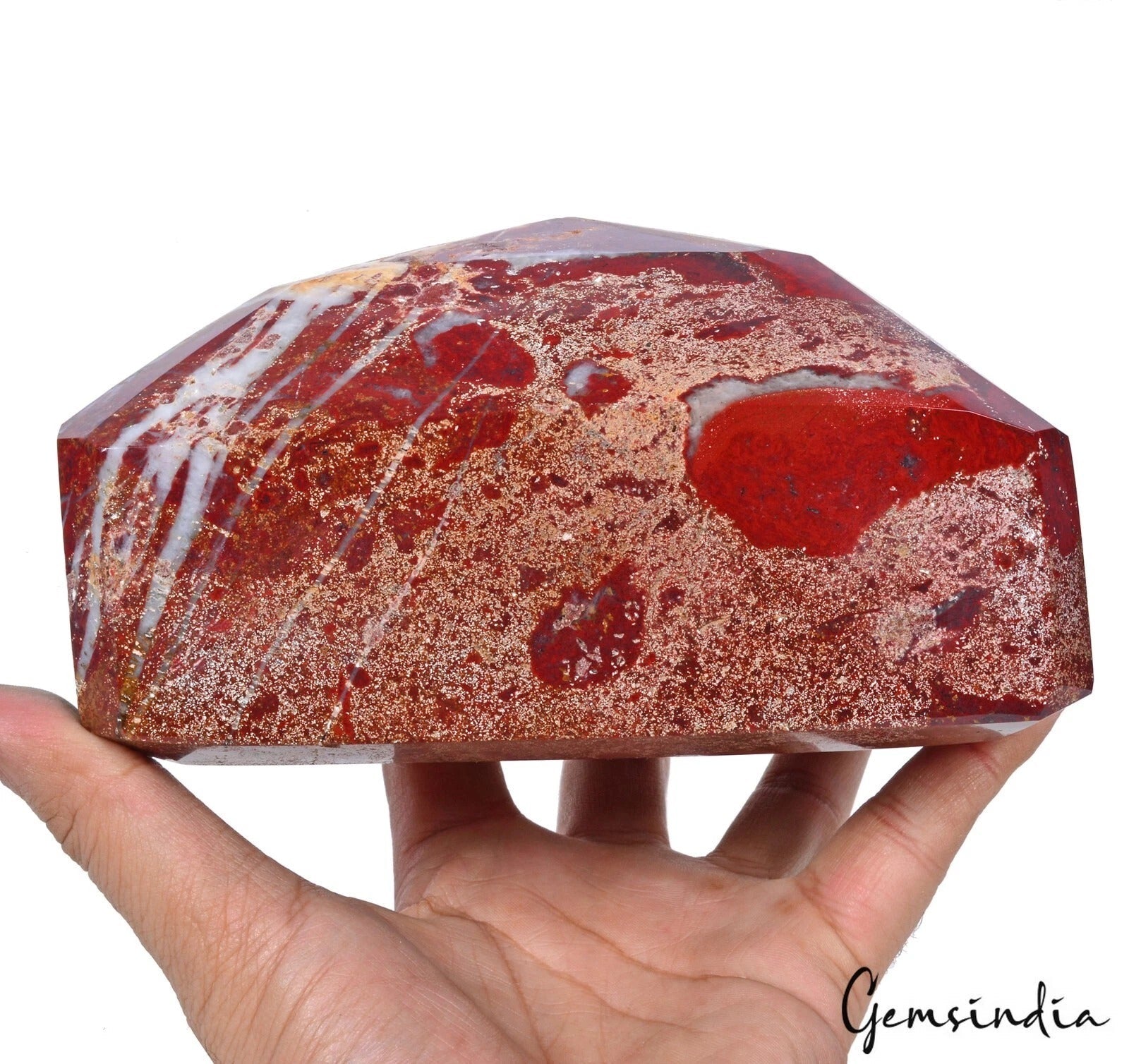 RARE Almost 3 Kilo Natural HUGE Red Jasper Octagon Cut Museum Grade Gemstone