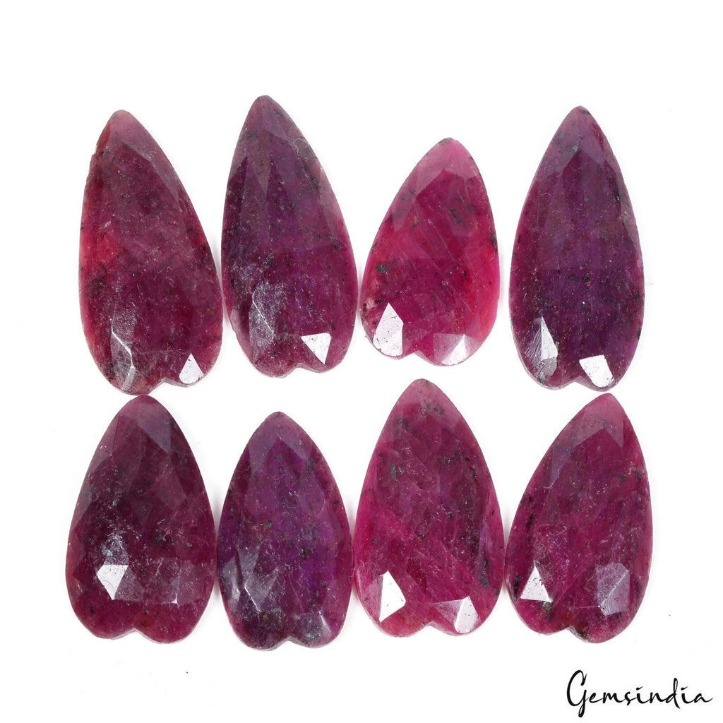 232.20 Ct Natural Red Ruby Heart Cut Loose 29-34mm Certified Gemstone Lot 9 Pcs