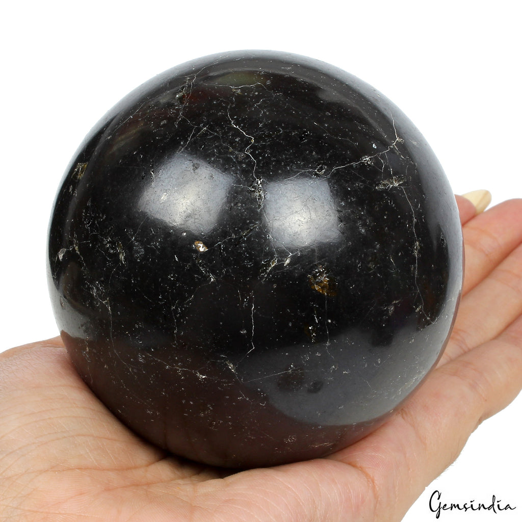 3960 Ct Natural Black Obsidian Crystal Healing Ball/Sphere Mineral Gemstone~3.1"