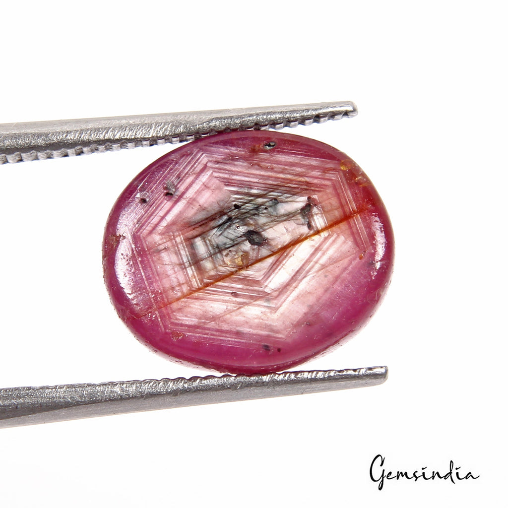 Certified 8.70 Cts Natural Pink Star Ruby Oval Cab Rare Loose Gem For Ring-RH