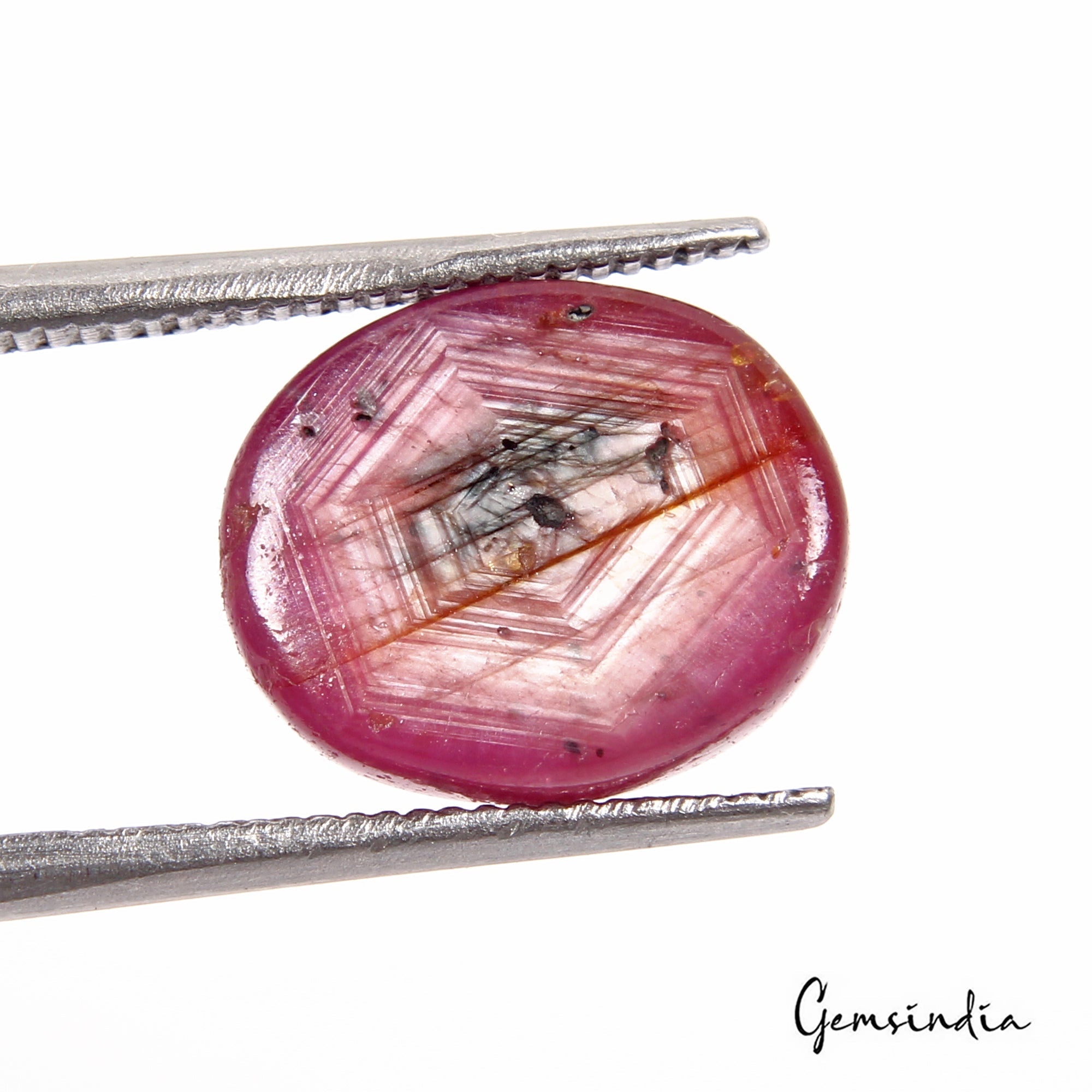 Certified 8.70 Cts Natural Pink Star Ruby Oval Cab Rare Loose Gem For Ring-RH