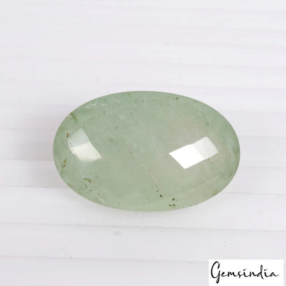 Certified 66.80 Ct Natural Green Aquamarine Oval Checker board Huge AAA Gemstone