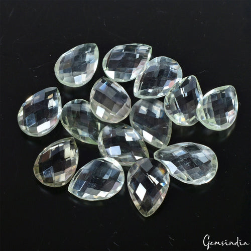 Amethyst Loose Gemstone, Untreated, Green — 14mm to 16mm, 64.70 Ct, Brazil