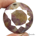 520 Ct Natural Untreated Ruby In Crystal Matrix Round Cut Faceted Loose Gemstone