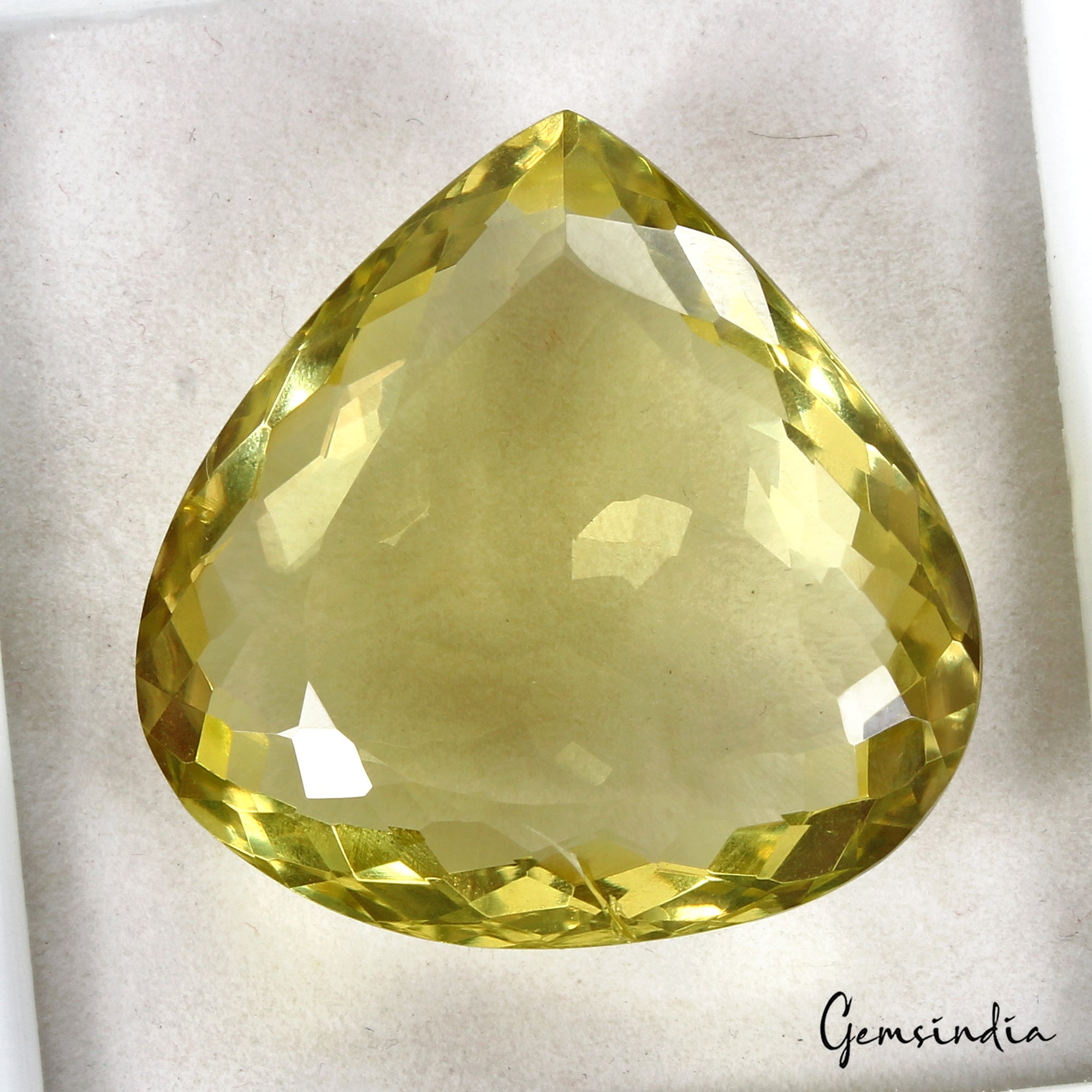 106.80 Ct Natural Untreated Golden Yellow Citrine Pear Cut Loose Gem For Pendant
