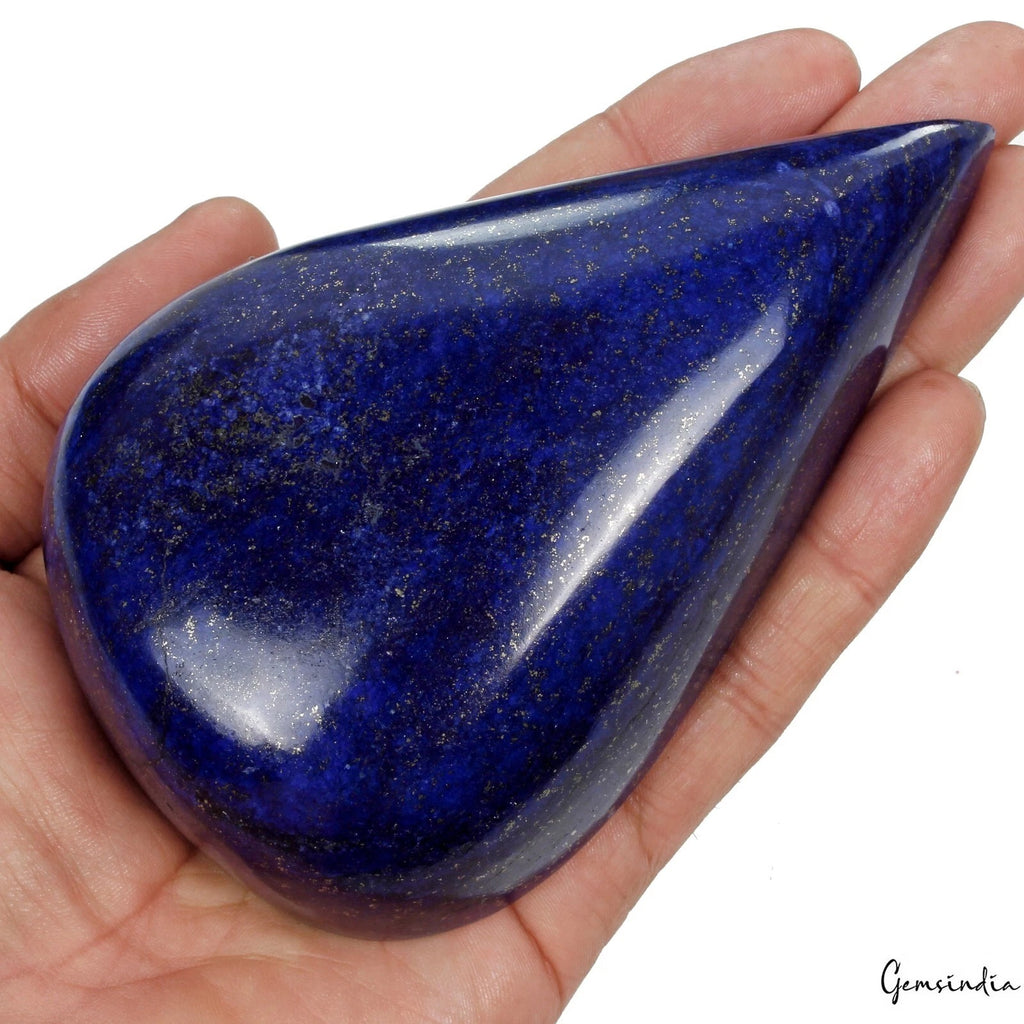 Lapis Lazuli Cabochon, Color Enhanced, Blue — 122x78x33mm, 2400 Ct, Afghanistan