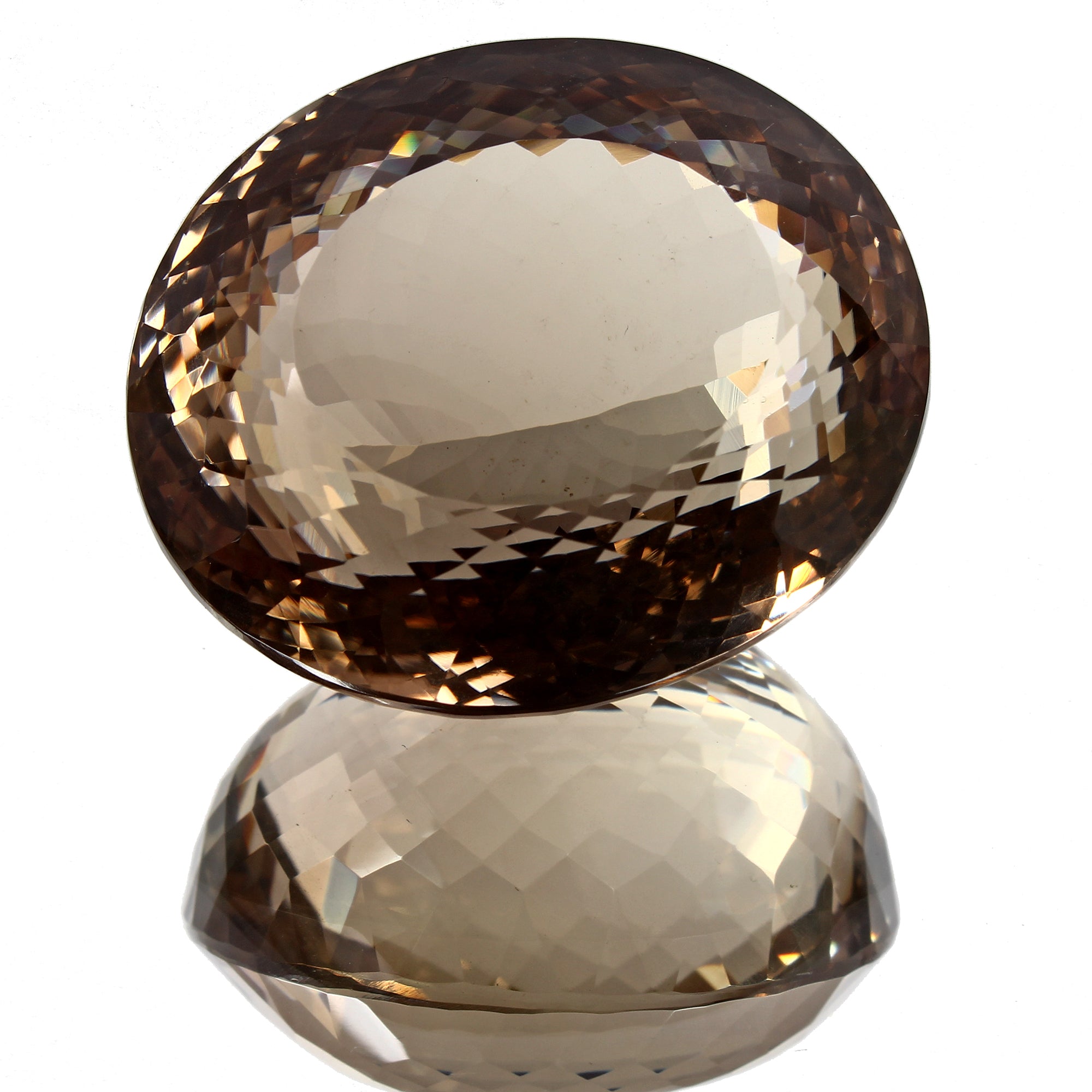 Quartz Loose Gemstone, Oval Faceted Cut, Untreated — 37x32x25 mm, 200 Ct, Madagascar