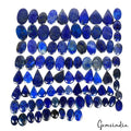 Lapis Lazuli Lot, Cabochon, Color Enhanced, Blue — 91 Pieces, 30mm to 60mm, 6500 Ct, Afghanistan