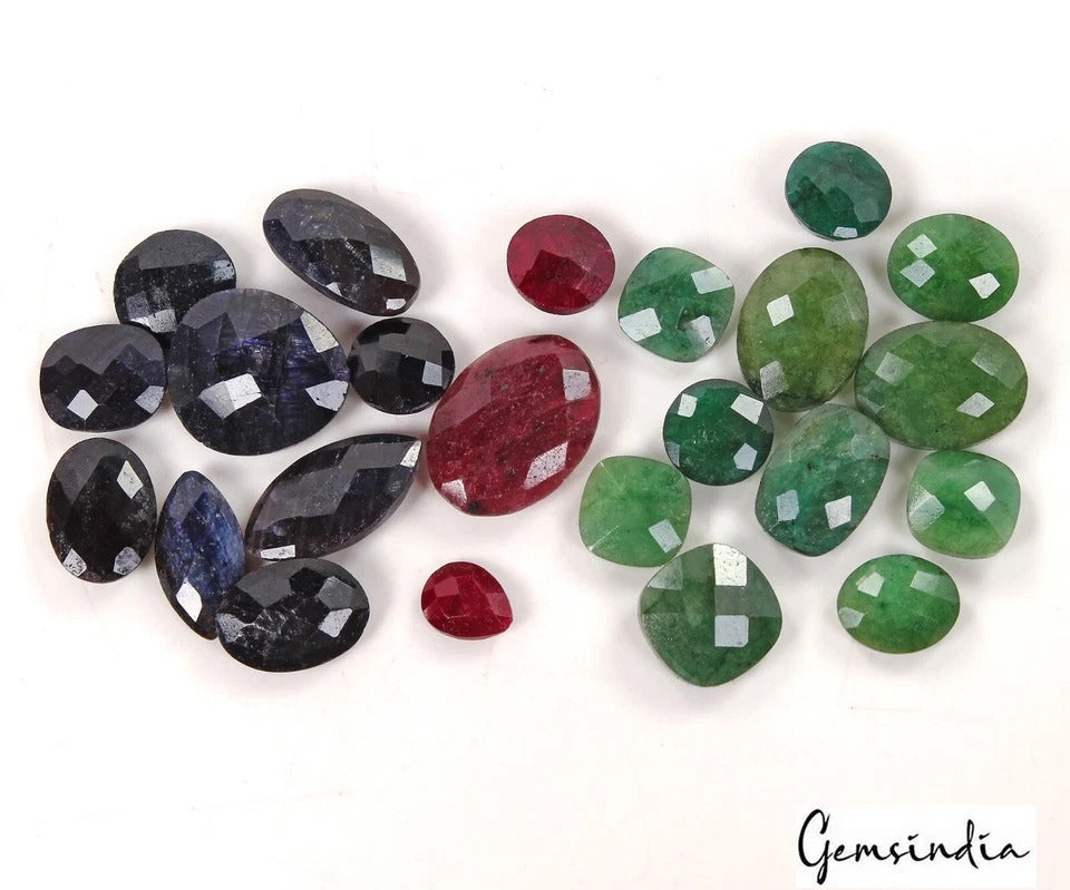 Ruby Lot, Loose Gemstone, Color Enhanced — 23 Pieces, 9mm to 18mm, 136.00 Ct