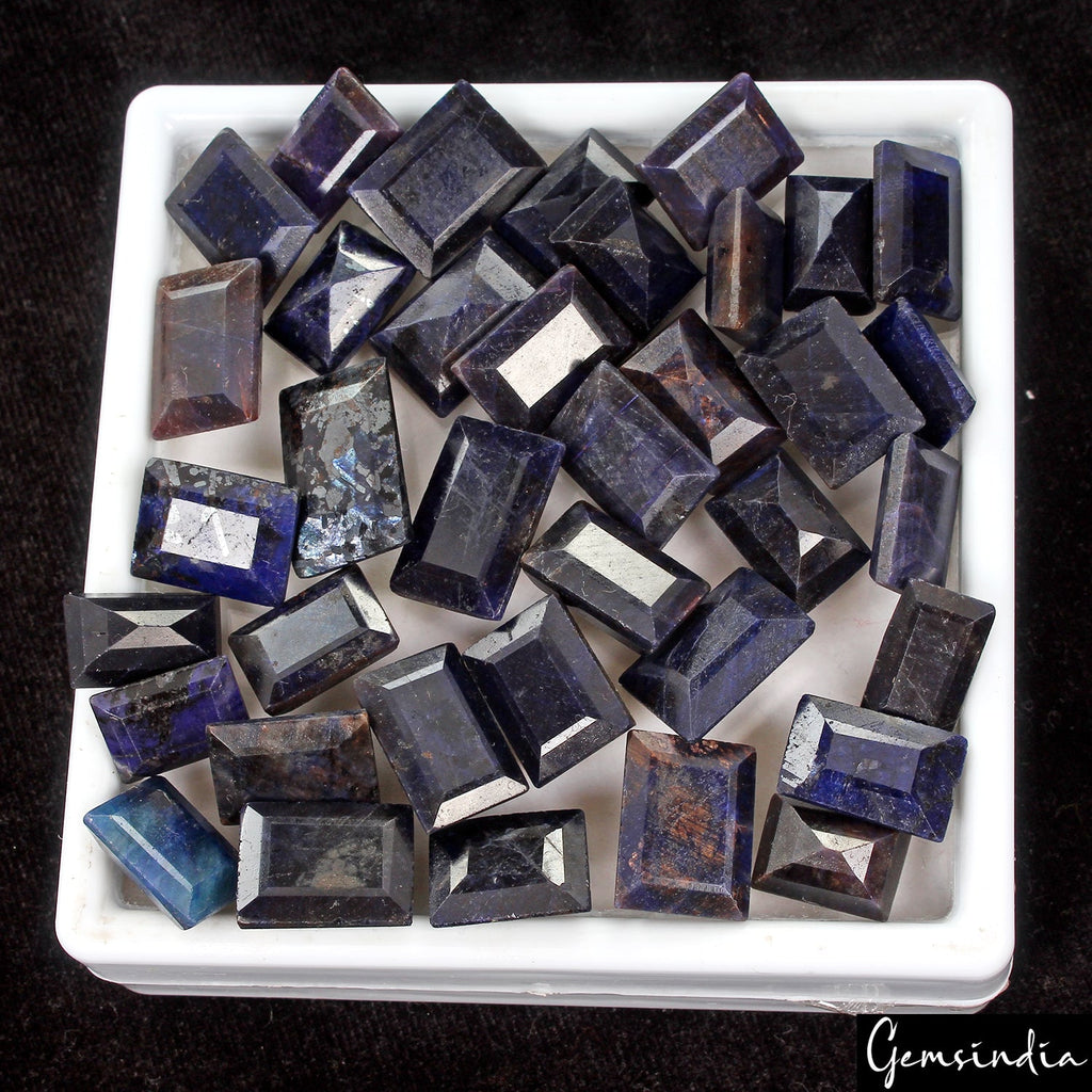 Natural Blue Sapphire Baguette Cut Loose Jewelry Gemstones 37 Pcs 13-19MM 500 Ct
