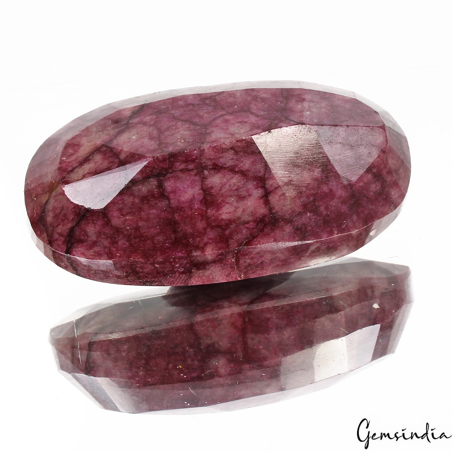 Beryl Loose Gemstone, Oval Cut, Color Enhanced — 53x28x18mm, 220 Ct