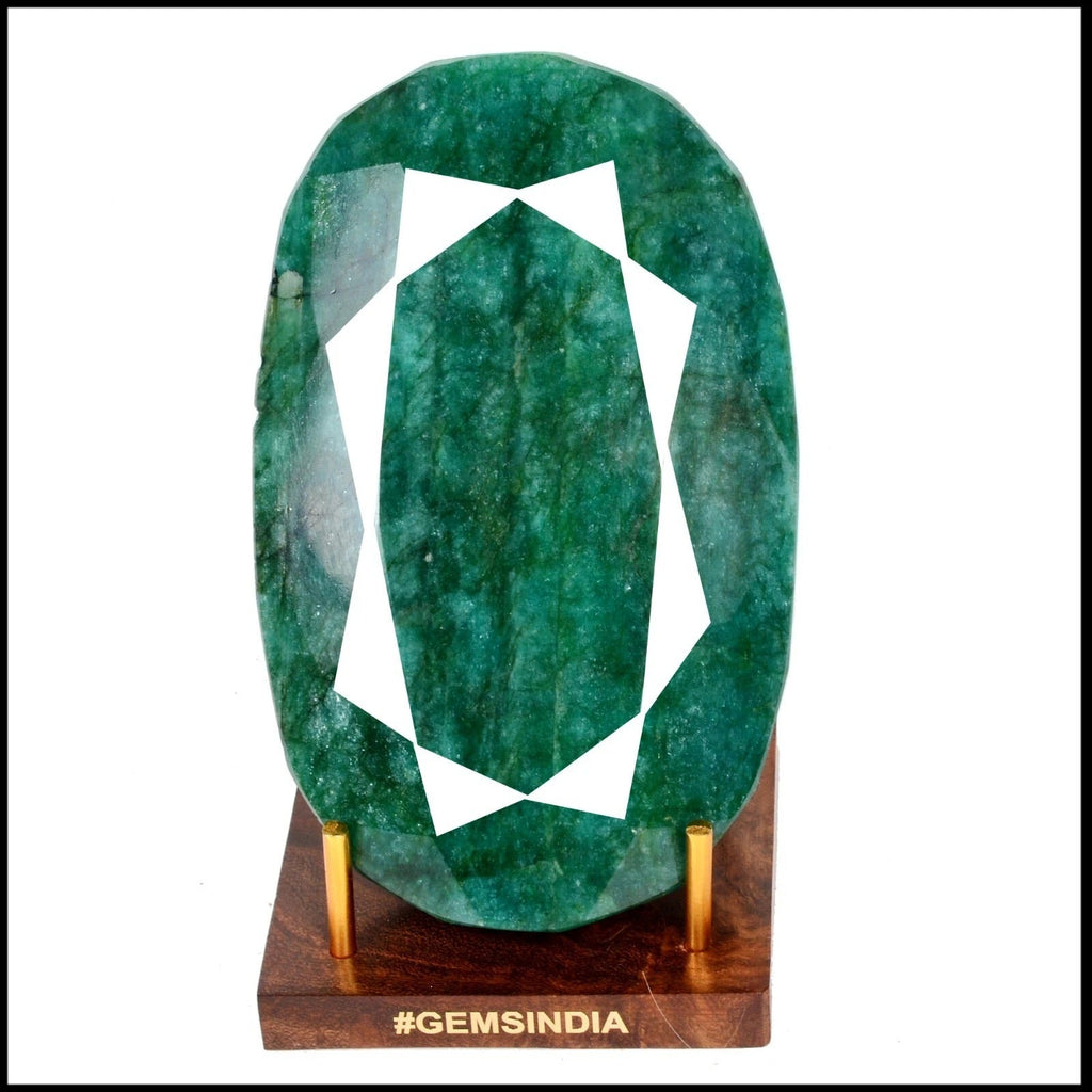 igl&i Certified 3970Ct Natural Brazilian Green Emerald Huge Oval Museum Size Gem