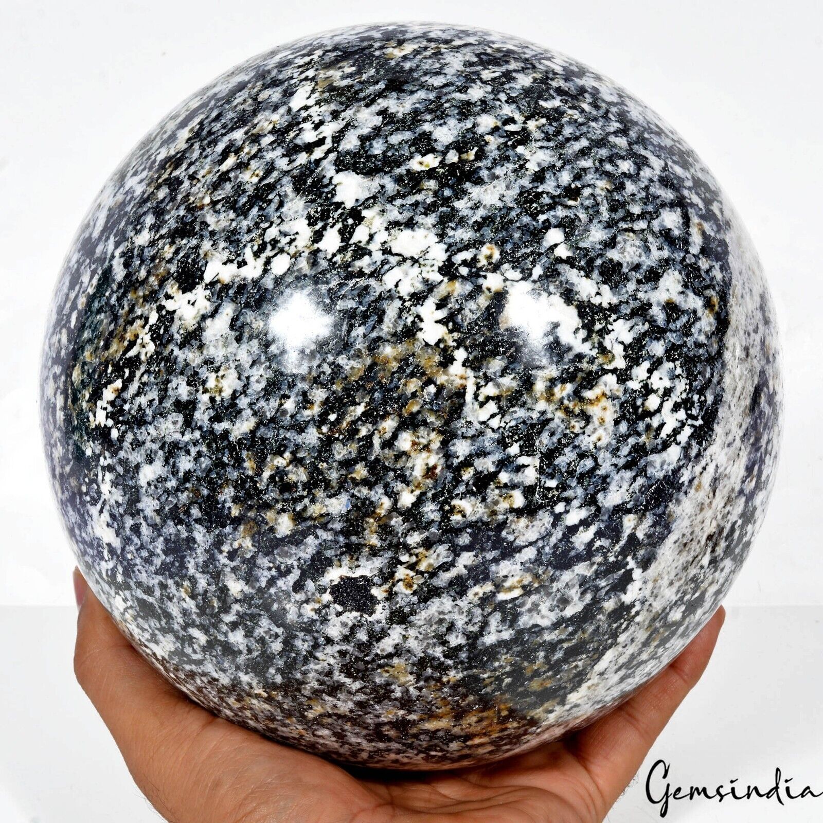 11.5 Kilo Natural Snowflake Obsidian Large Crystal Healing Mineral Sphere/Ball
