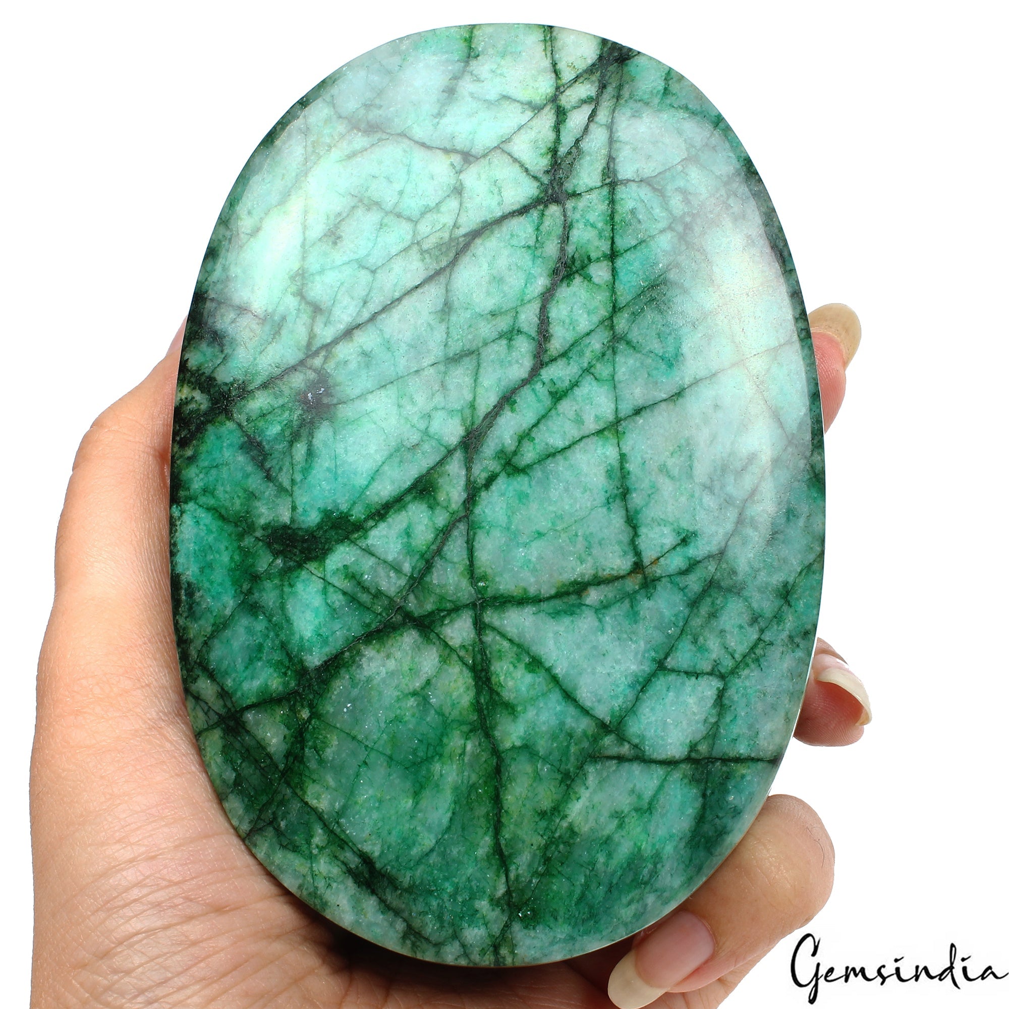 Certified 4900 Ct Natural Green Emerald Oval Cabochon Loose Earth mined Gemstone