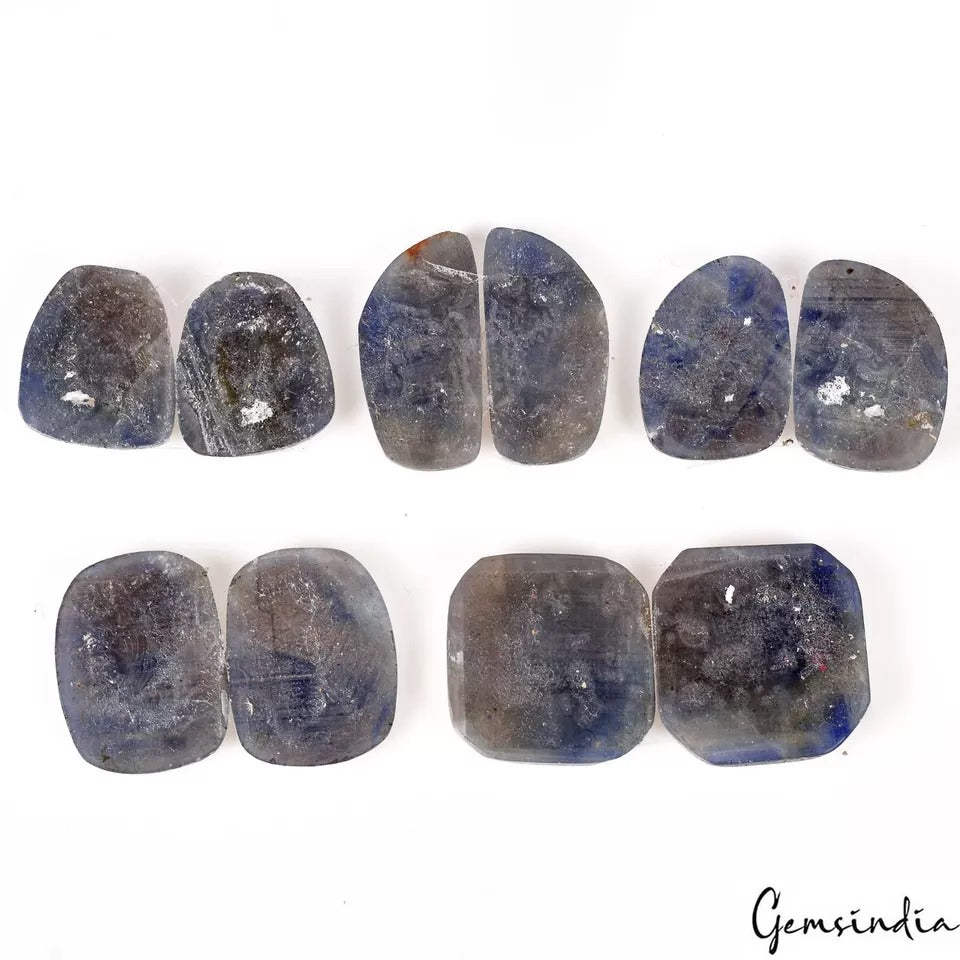 Blue Sapphire Lot, Loose Gemstone, Untreated — 10 Pieces, 18mm to 24mm, 174.00 Ct