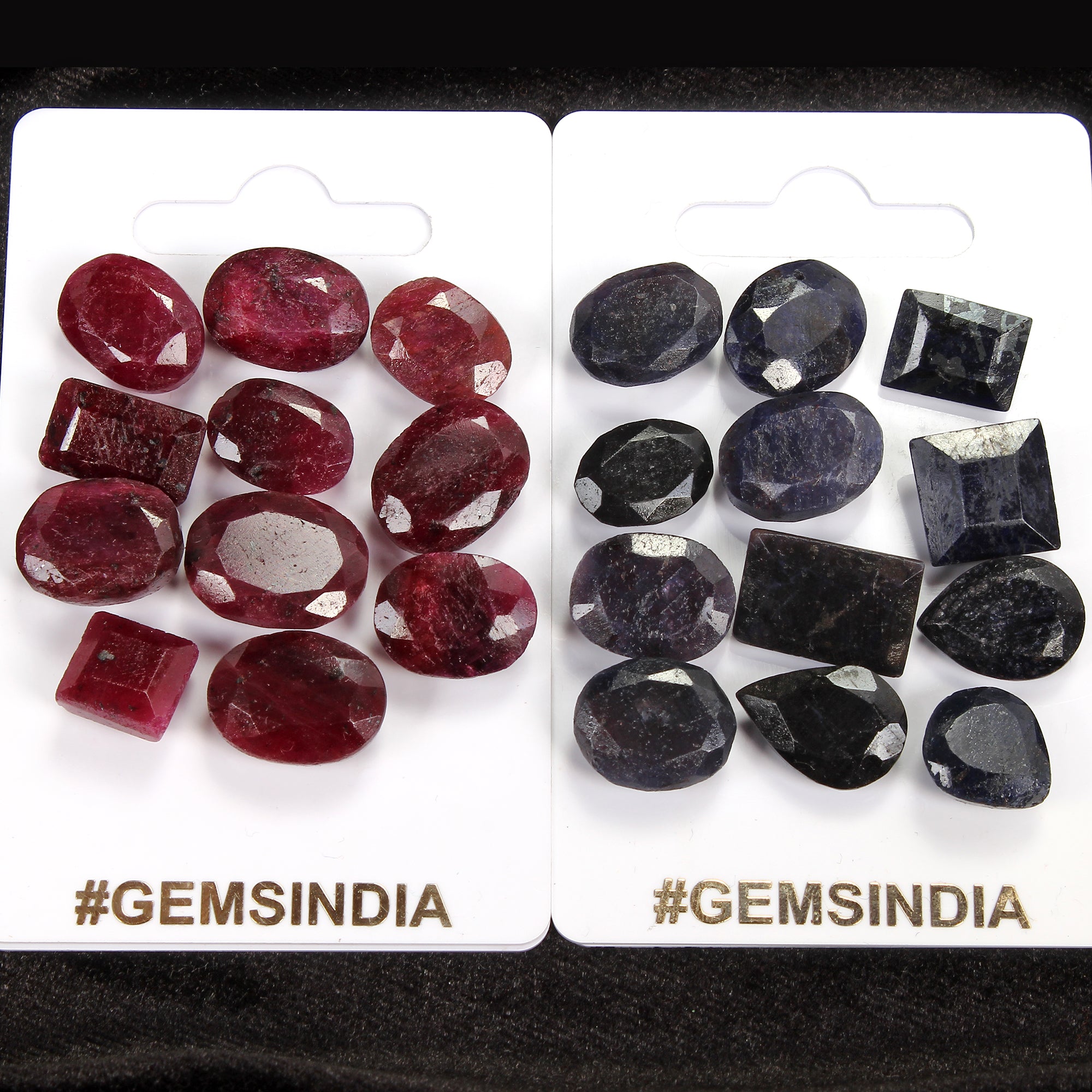 Ruby Lot, Loose Gemstone, Oval, Rectangle, Octagon, Square, Pear Faceted Cut, Color Enhanced — 23 Pieces, 11mm to 17mm, 300 Ct, Madagascar