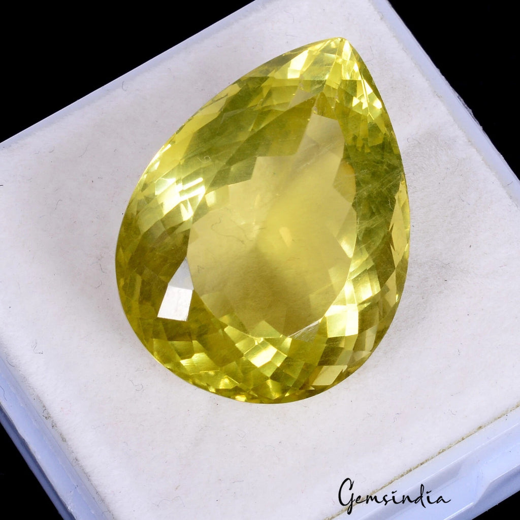 Citrine Loose Gemstone, Untreated, Yellow — 27x20x13mm, 41.50 Ct