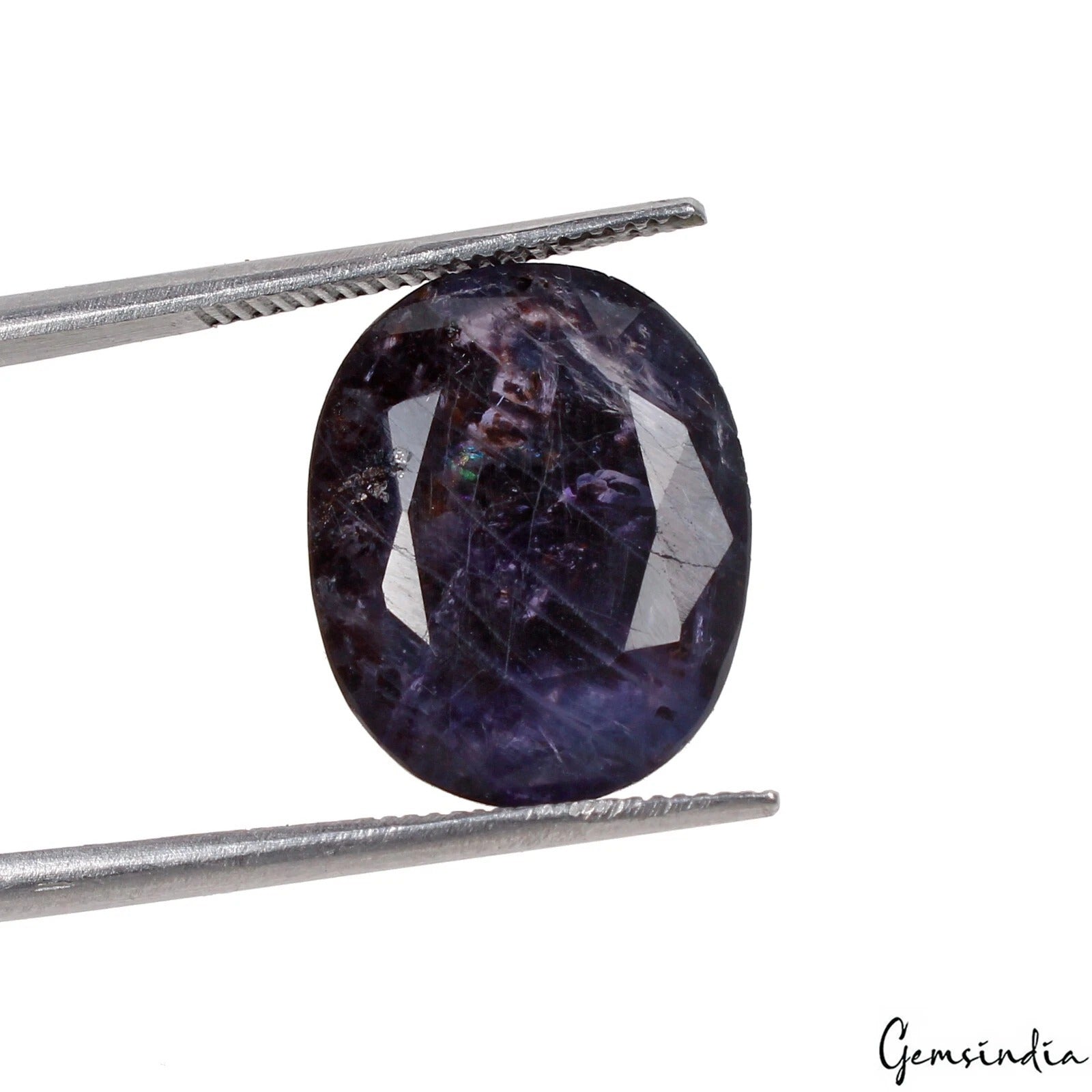 8.40 Cts Natural Untreated Dark Blue Iolite Oval Faceted Cut Loose Gem For Ring