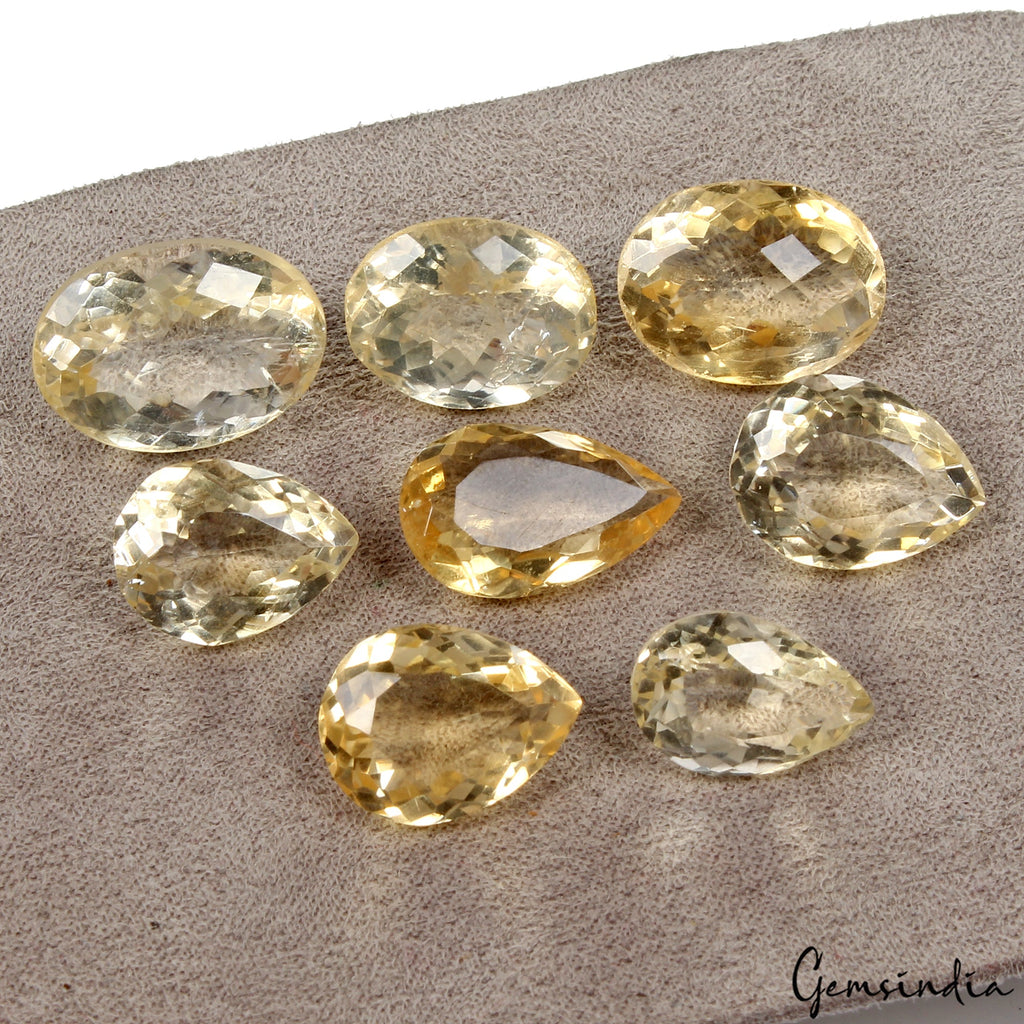 90.50 Ct Natural Citrine Mix Shape/Cut Loose Unheated 15-19mm Gemstones, Brazil