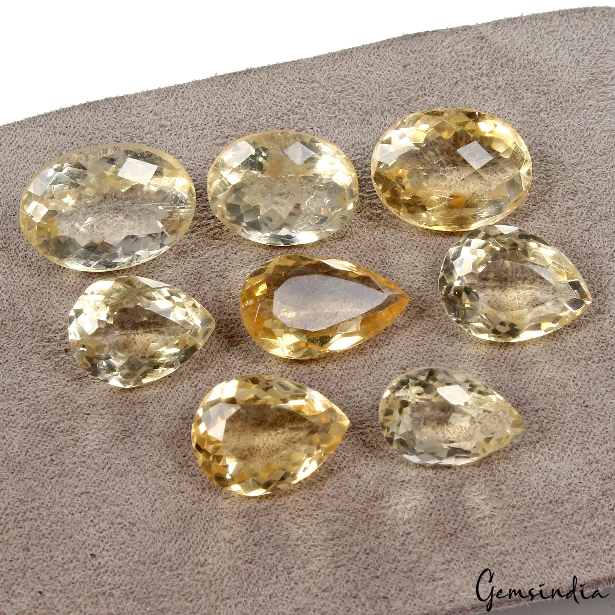 90.50 Ct Natural Citrine Mix Shape/Cut Loose Unheated 15-19mm Gemstones, Brazil