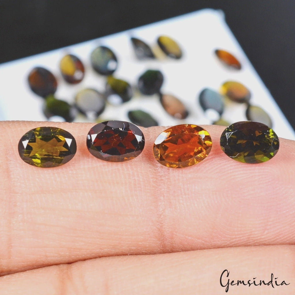 17.50Ct/25 Pc Natural Untreated Multi Color Tourmaline 7x5mm Oval Calibrated Gem