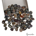 570 Ct Natural Untreated Black Sapphire Oval Faceted Loose Gemstone Lot 71 Pcs