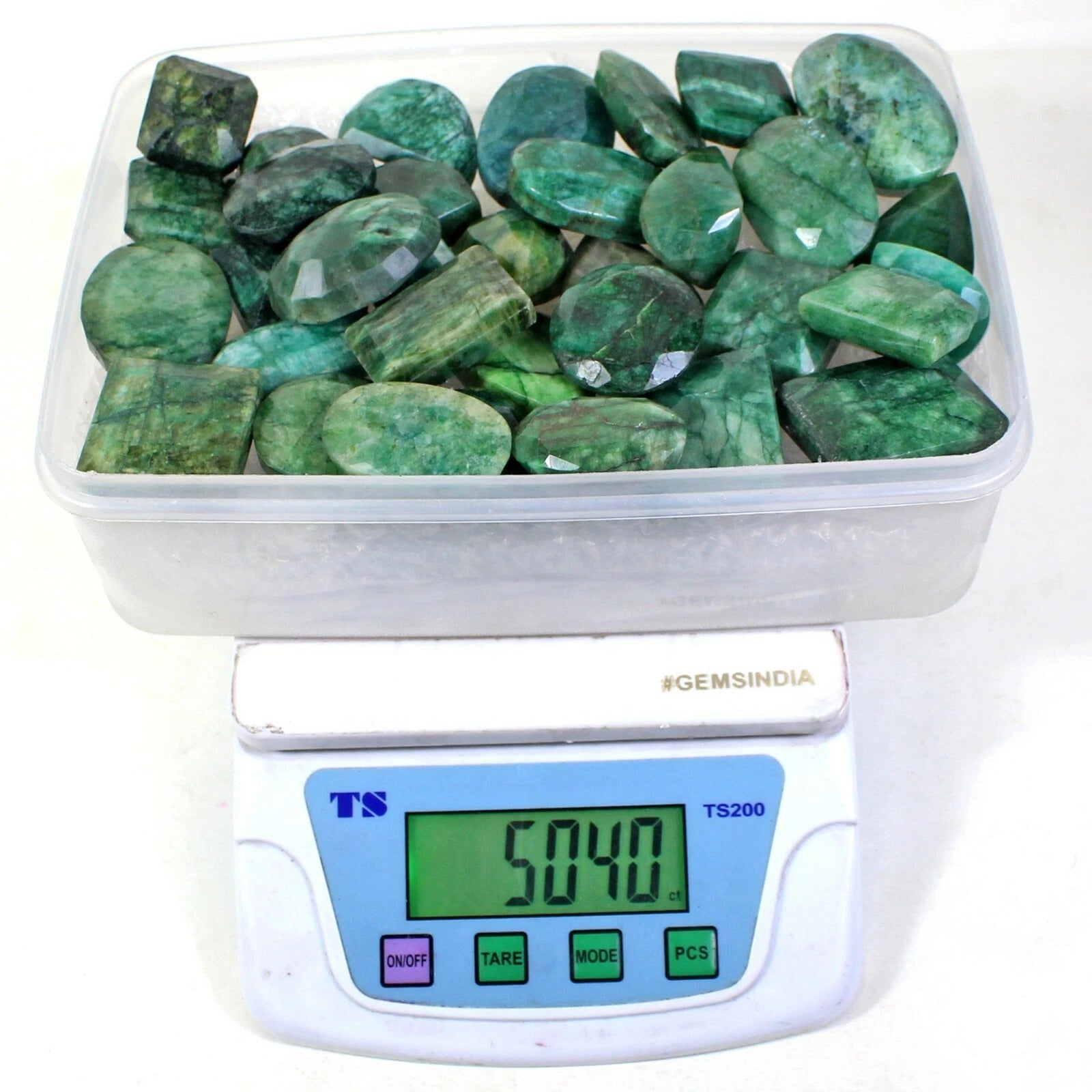 5000 Ct Natural Green Emerald From Brazil Loose 28-52mm Mix Cut Gemstones Lot