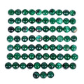 100.60 Ct/73 Pcs Natural Green Malachite Round Cab Calibrated 6mm Loose Gems