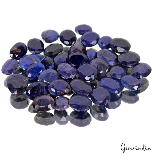 African Blue Sapphire Loose Gemstone, Color Enhanced — 8mm, 110 Ct, Africa