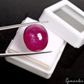 26.60 Cts Certified Natural Ruby Stunning Red Ring Size Loose Cabochon Gemstone