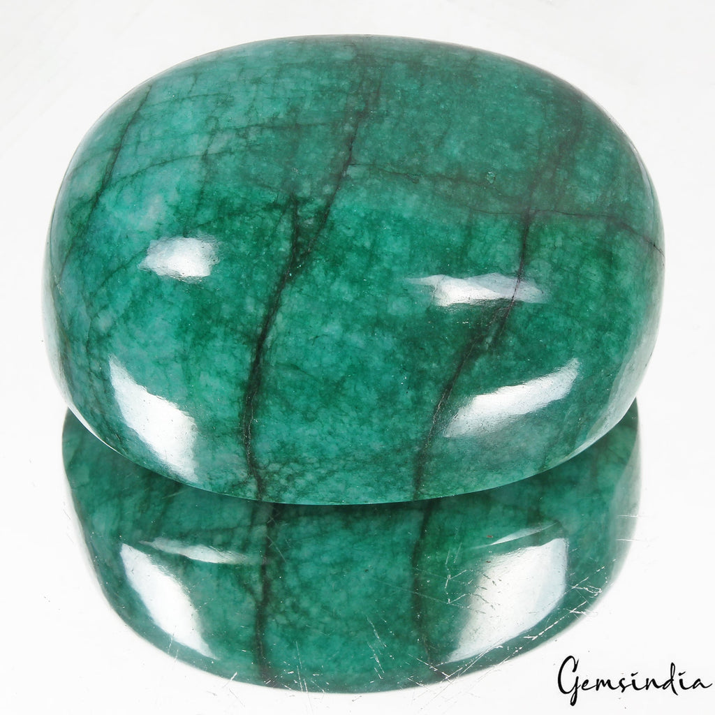 Certified 2150 Cts Natural Brazilian Blue Green Emerald Oval Cab Huge Loose Gem