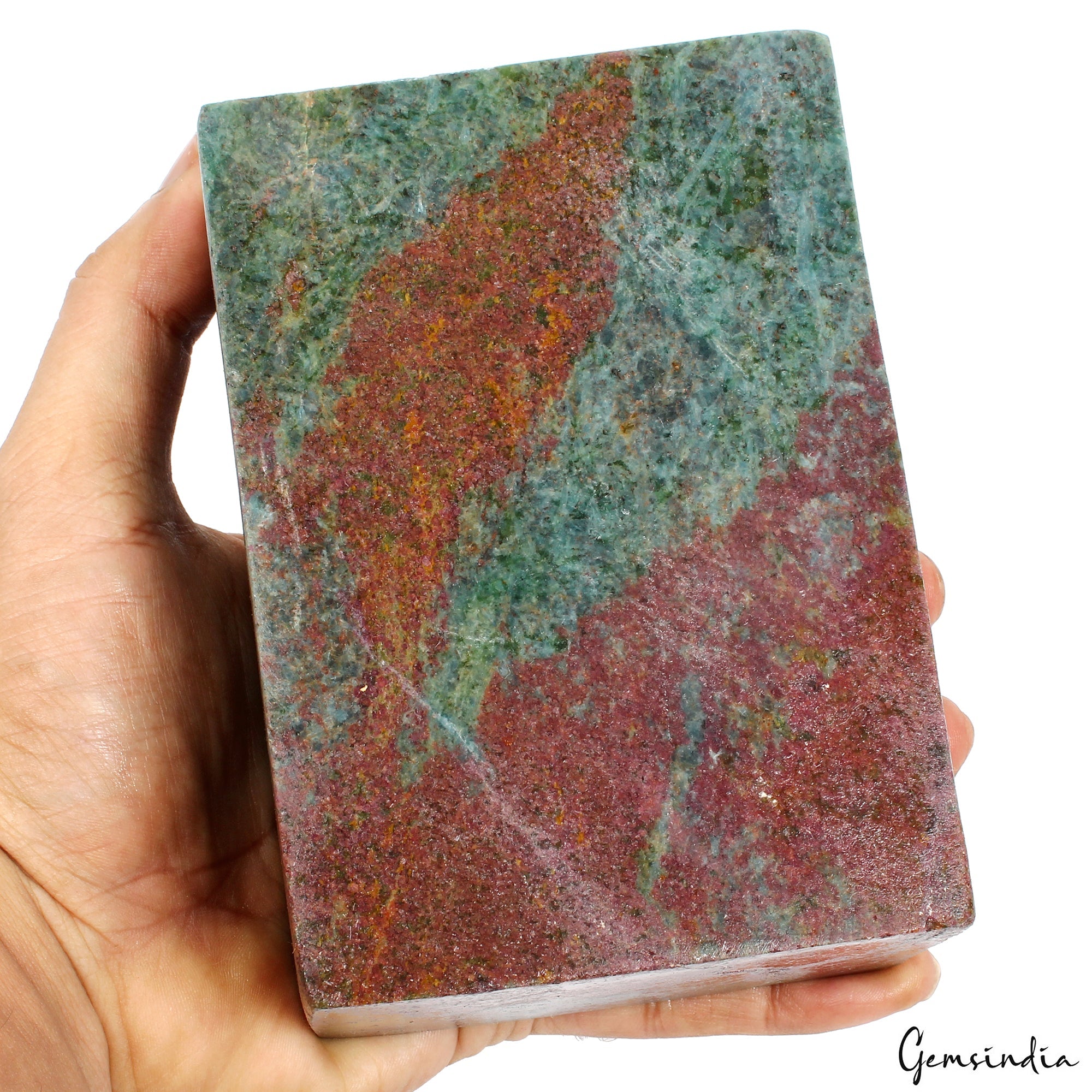 2.5 Kg Big Natural Ruby Kyanite Brick Shape Rectangular Rare Untreated Gemstone